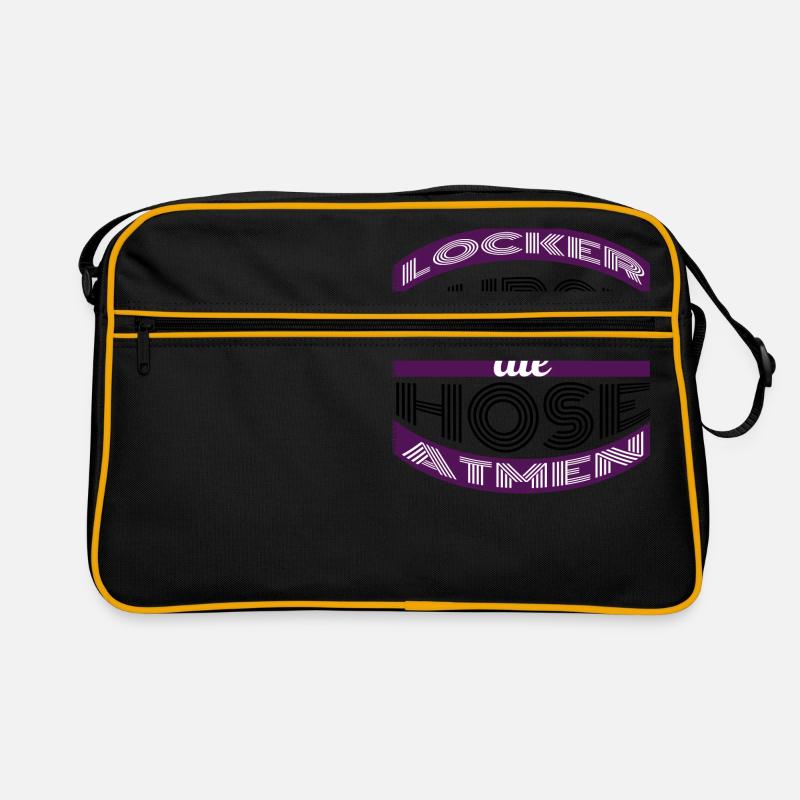 Locker durch die Hose atmen - Retro Tasche - Schwarz/Gold