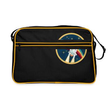 Etats-Unis, Amérique: aller navette spatiale - Sac Retro - noir/or - Devant