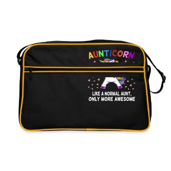 Tante Horn wie eine normale Tante nur fantastischer - Retro Tasche - Schwarz/Gold - Vorne