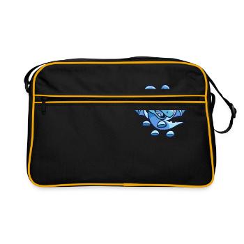 Dragon de givre mignon - Sac Retro - noir/or - Devant