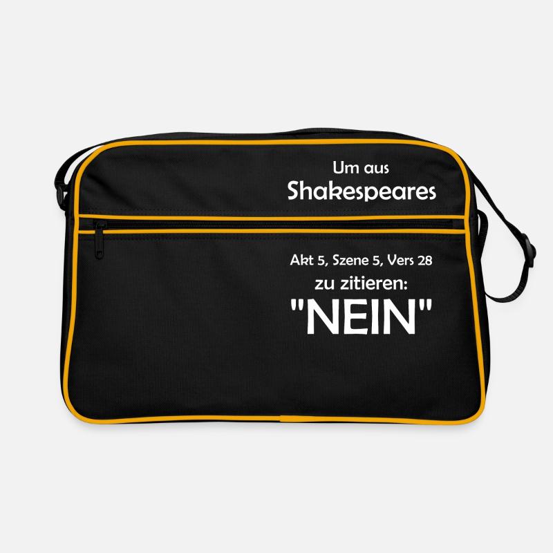 Lustiger Spruch Hamlet Shakespeare Retro Tasche