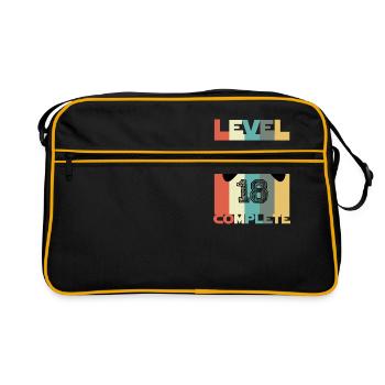 Level 18 complete 18th birthday gift - Retro Bag - black/gold - Front