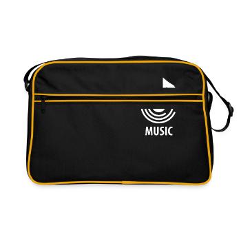 note de musique - Sac Retro - noir/or - Devant