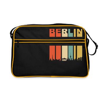 Skyline de Berlin - Sac Retro - noir/or - Devant