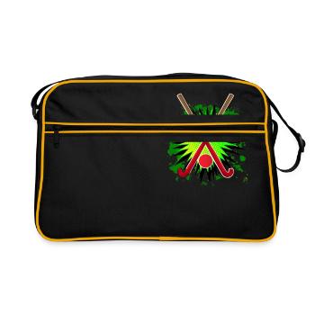 Bâton de hockey sur gazon et Splash - Sac Retro - noir/or - Devant