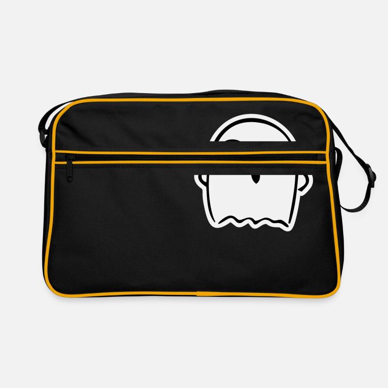 Cute Ghost - Retro Tasche - Schwarz/Gold