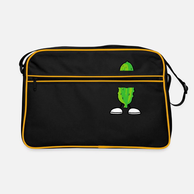 Happy Pickle - Retro Tasche - Schwarz/Gold