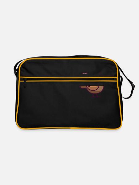 Truthahn - Retro Tasche - Schwarz/Gold - Vorne