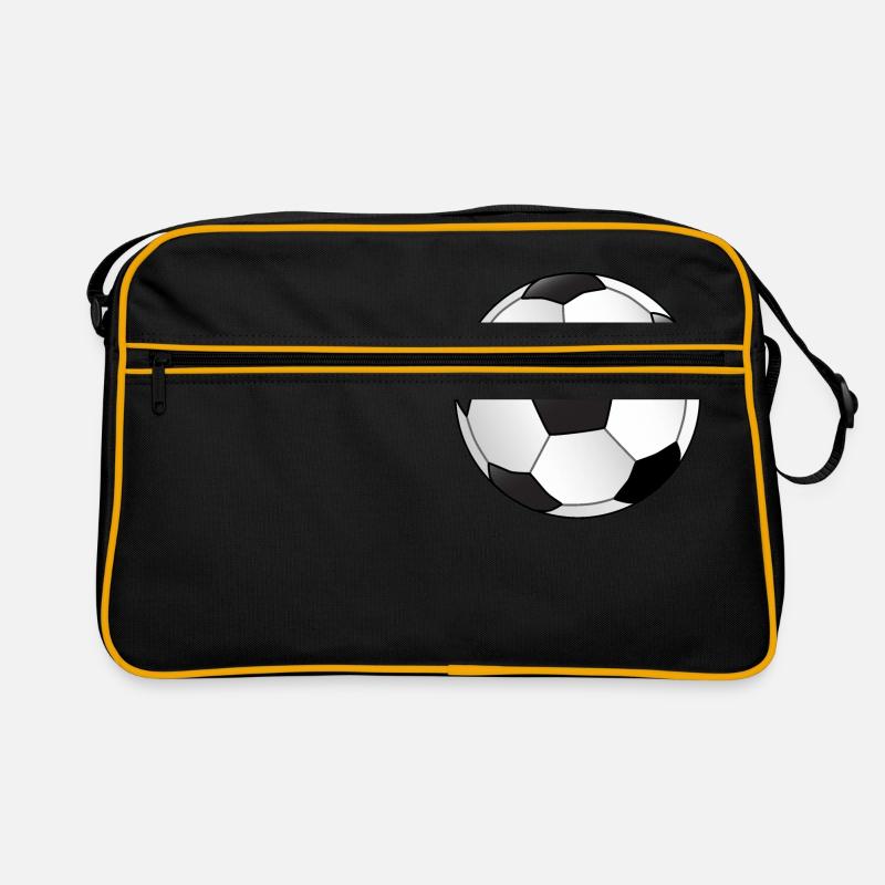 Fußball - Retro Tasche - Schwarz/Gold