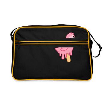 Flamingo Popsicle - Retro Bag - black/gold - Front