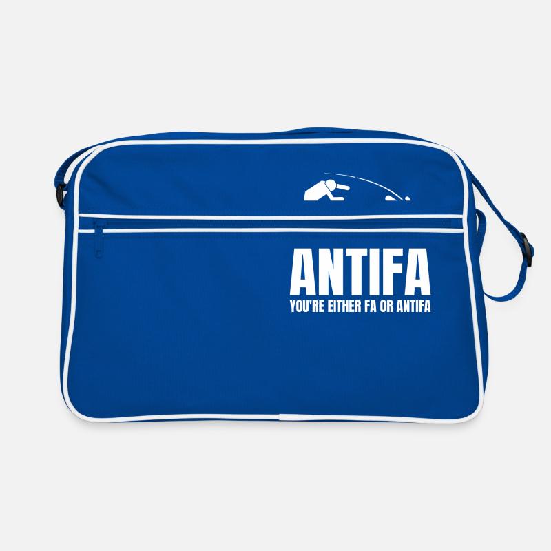 Antifa - Du bist entweder Fa oder Antifa Retro Tasche