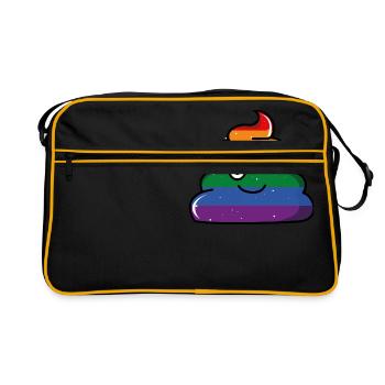 LGBT poop - Retro Bag - black/gold - Front