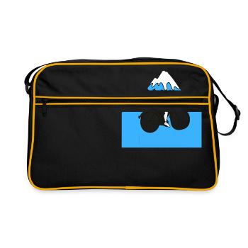 lsd acid albert hofmann terence mc kenna - Retro Tasche - Schwarz/Gold - Vorne