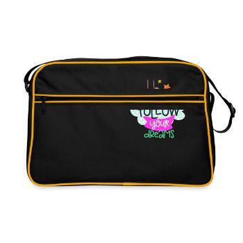Follow your dreams - Sac Retro - noir/or - Devant