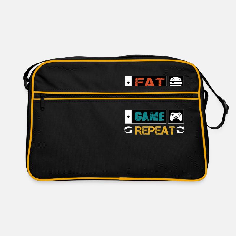 Gamer - Retro Tasche - Schwarz/Gold