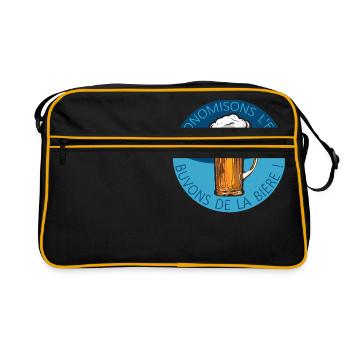 economisons eau buvons biere alcool humour - Sac Retro - noir/or - Devant