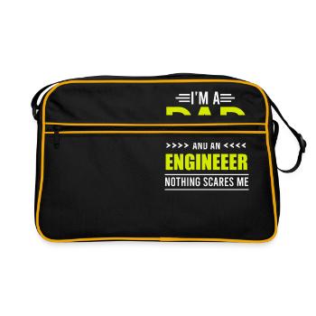 Journée de l'ingénieur, je suis un père et un cadeau d'ingénieur - Sac Retro - noir/or - Devant