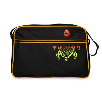 Samoan Tortue Polynésie Tribal Tattoo Gift - Sac Retro - noir/or - Devant