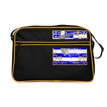 GR Greece Flag Country Dancer Gold - I Love Greece - Retro Bag - black/gold - Front