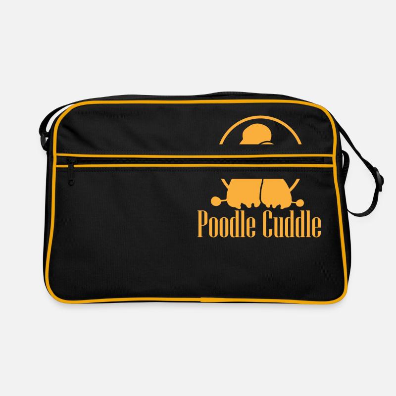 Poodle cuddle dog lover gift idea Retro Bag