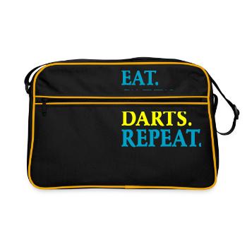 Darts Dart - Retro Tasche - Schwarz/Gold - Vorne