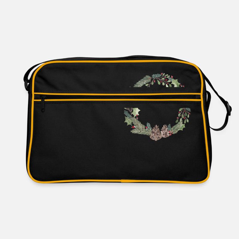 Weihnachtskranz Retro Tasche