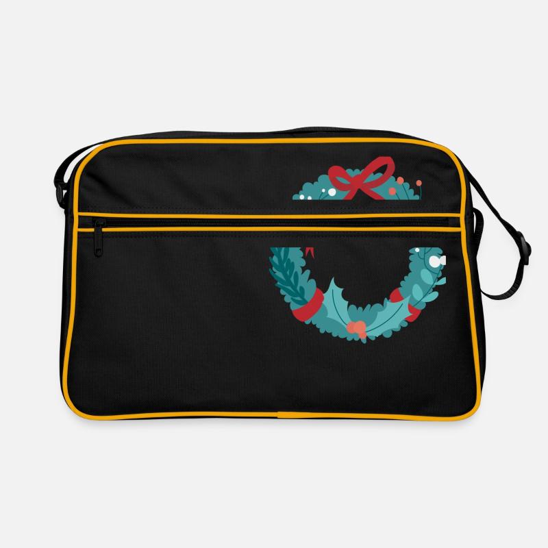 Weihnachtskranz Retro Tasche