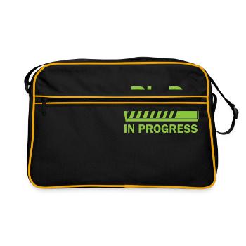 Phd in progress graduation gift - Retro Bag - black/gold - Front