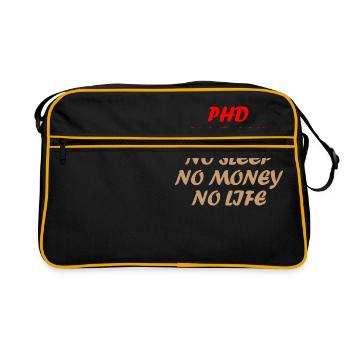 Cadeau de fin d'études doctorant - Sac Retro - noir/or - Devant