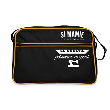 si mamie ne peut pas le coudre personne ne peut - Sac Retro - noir/or - Devant