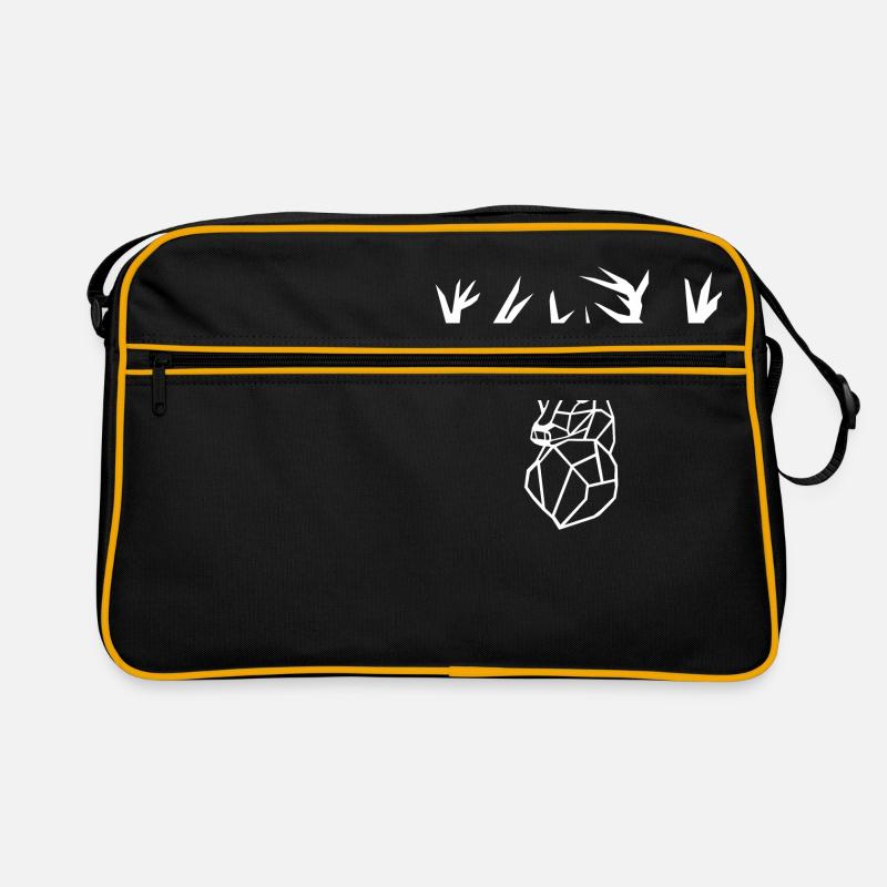 Minimaliste - Cerf / cerf - Sac Retro - noir/or