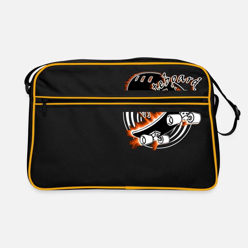 Skateboard - Retro Tasche - Schwarz/Gold