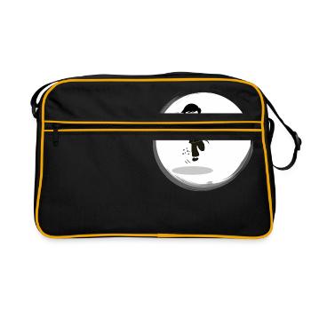 Bretonisches Geschenk - Retro Tasche - Schwarz/Gold - Vorne