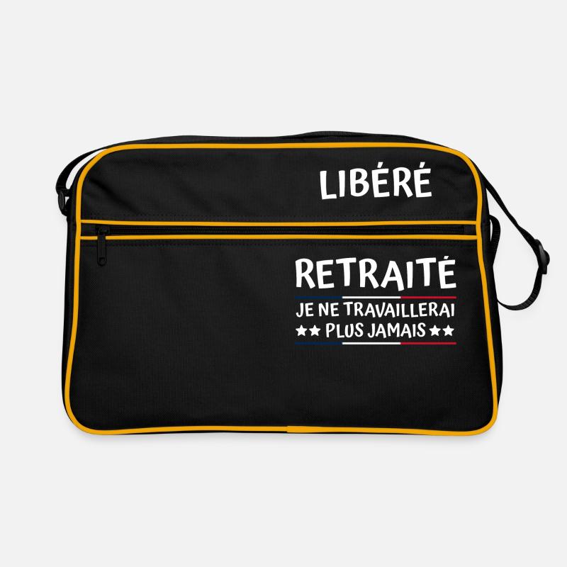 Libéré Délivré Retraité - Sac Retro - noir/or