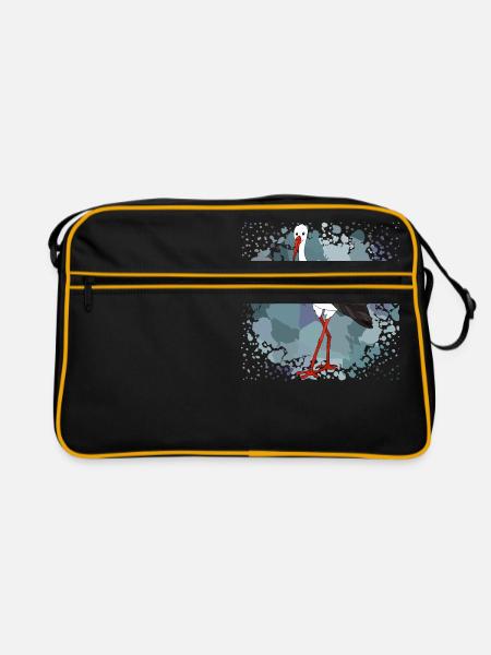 Cigogne - Sac Retro - noir/or - Devant