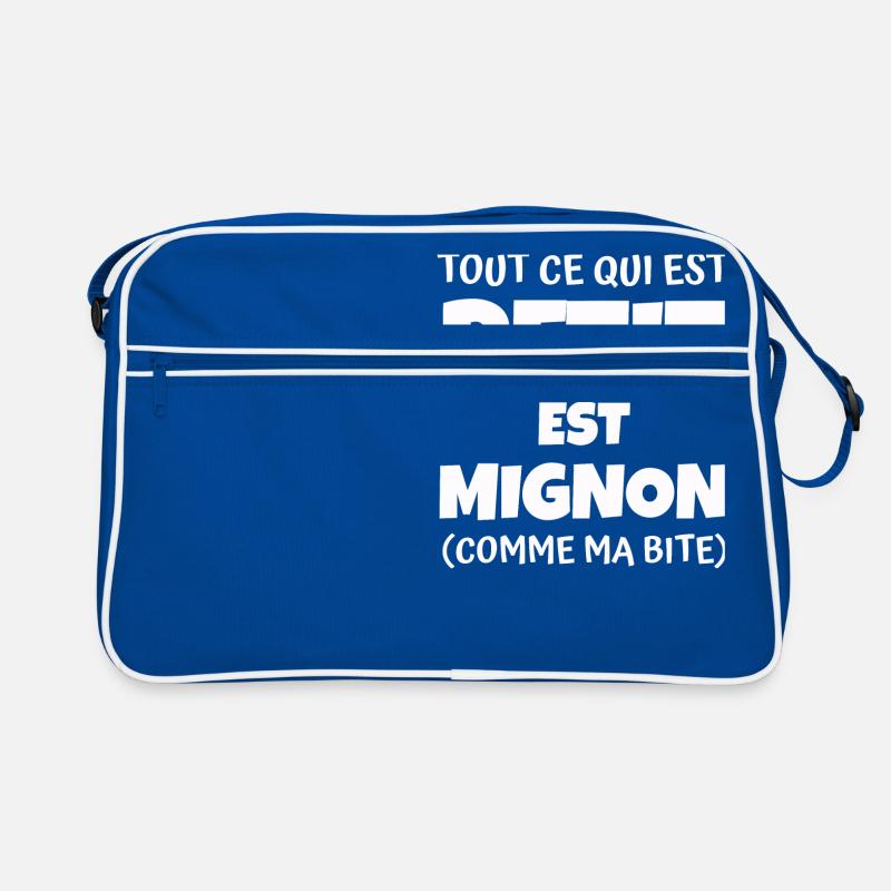 Tout ce qui est petit est mignon comme ma bite Sac Retro