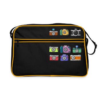 Camera sweatshirts vintage photographer - Retro Bag - black/gold - Front