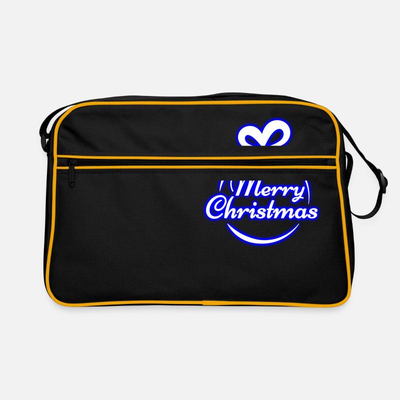 Joyeux Noël Neon Blue Christmas Sac Retro