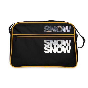 Snow Snow Snow Snow | Neige neige neige neige - Sac Retro - noir/or - Devant