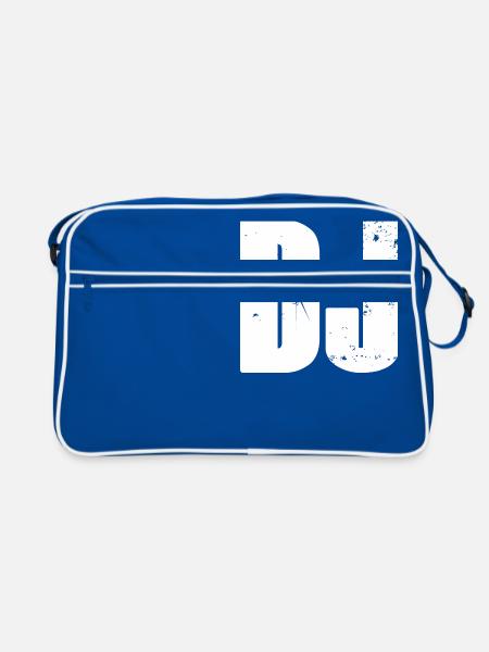 DJ - Retro Tasche - Blau/Weiß - Vorne