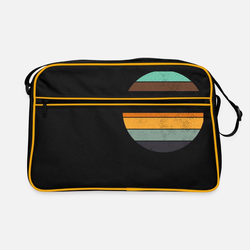 Retro Regenbogen Sunset Blau Retro Tasche