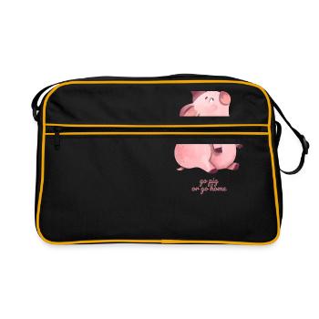 Go Pig or Go Home - Sac Retro - noir/or - Devant