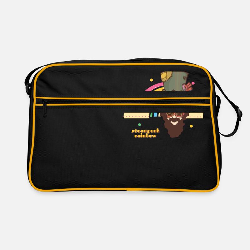 Arc-en-ciel Steampunk - Sac Retro - noir/or