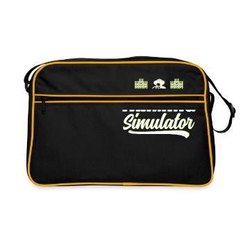 Farming simulator Garten Gartenarbeit Geschenk - Retro Tasche - Schwarz/Gold - Vorne