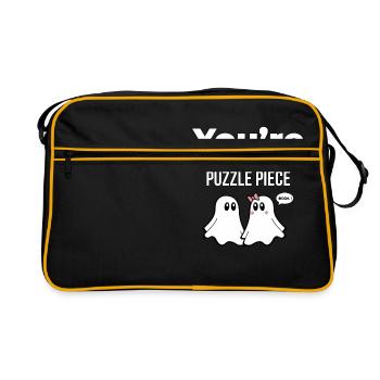 citations drôles, T-shirts originaux, humour, 04 - Sac Retro - noir/or - Devant