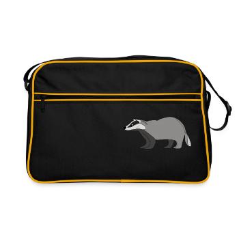 Badger *** blank - Retro Bag - black/gold - Front