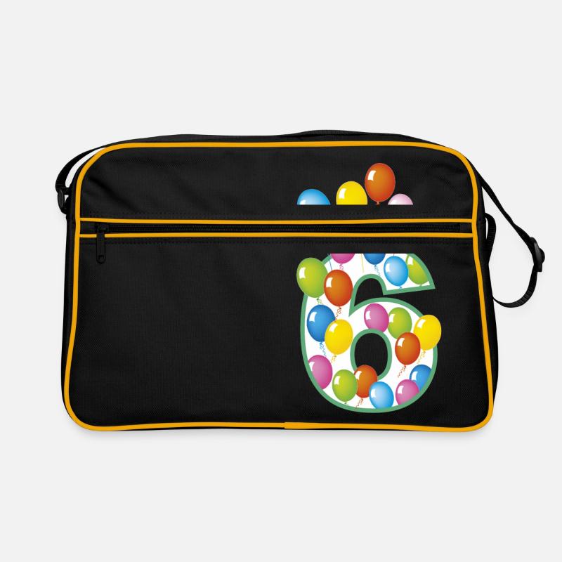 Sixth birthday 6 Retro Bag