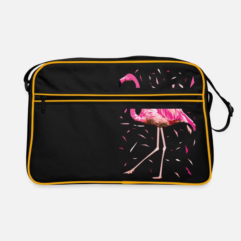 Flamingo Poly Federn pink rosa Vogel Sommer Retro Tasche