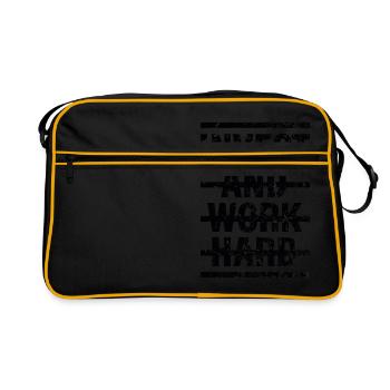 Investir et travailler dur - Sac Retro - noir/or - Devant