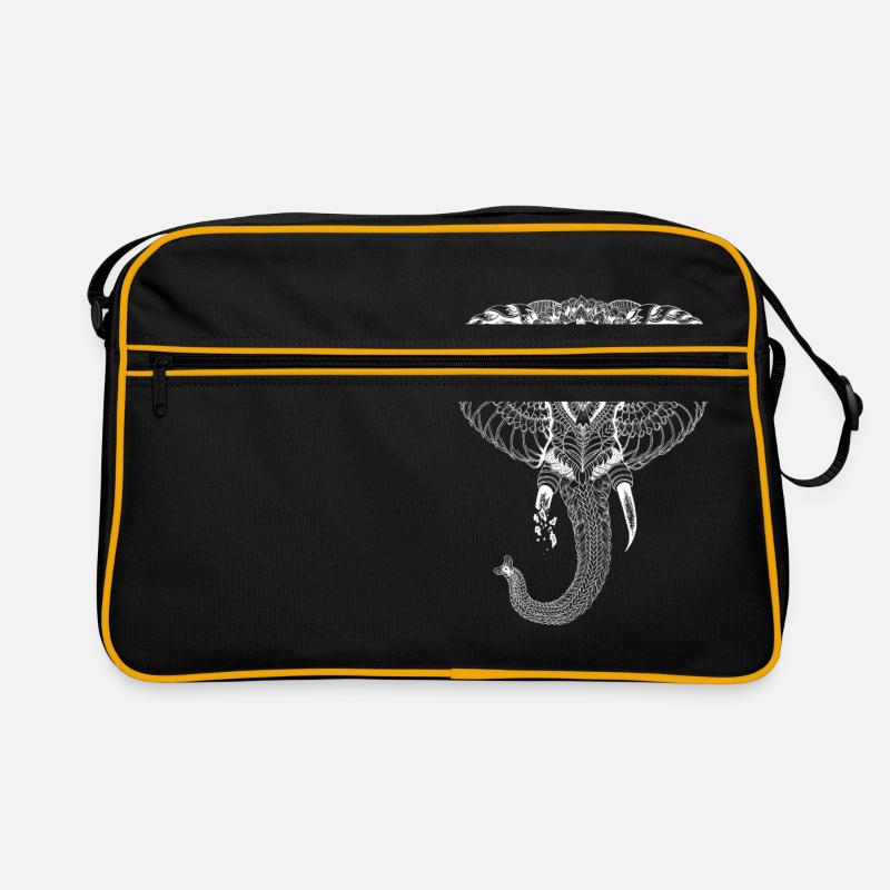 Elefant stilisiert Retro Tasche
